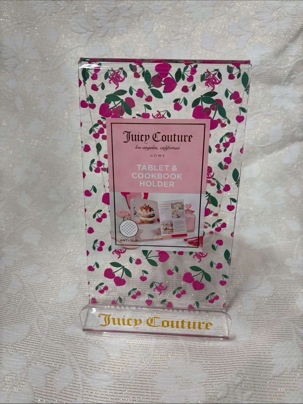 Juicy Couture Cherry Acrylic Tablet & Cookbook Stand